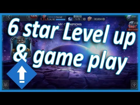 new 6 star black bolt level up & game play -  marvel contest of champions