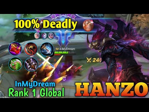 Deadly Ninja Demon Hanzo Show No Mercy! - Top 1 Global Hanzo by InMyDream - Mobile Legends