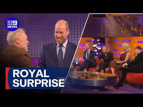 Prince William makes surprise TV appearance alongside A-list panel | 9 News Australia