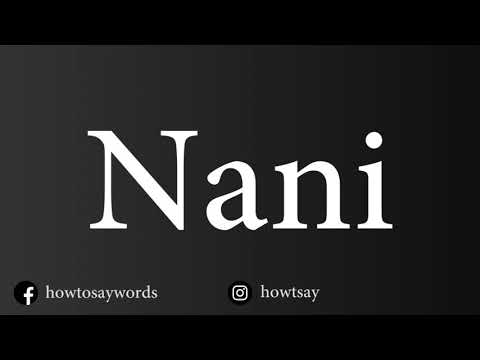 How To Pronounce Nani