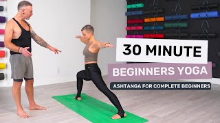 Ashtanga For Beginners with David &amp; Jelena | 30 Minute Class