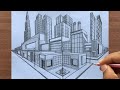 How to Draw a Town in Two-Point Perspective