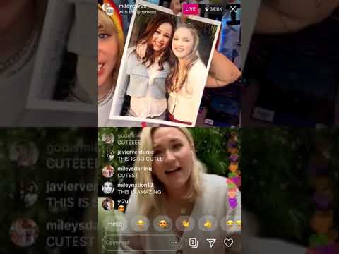 HANNAH MONTANA REUNION!! Miley Cyrus & Emily Osment - Instagram Live Stream - 3/23/2020