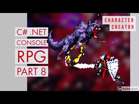 C NET Game Console State RPG 008 Creating a character or three