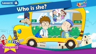 Lesson 13_(A)Who is she? - Cartoon Story - English Education - Easy conversation for kids