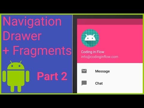 Navigation Drawer with Fragments Part 2 LAYOUT AND HAMBURGER ICON Android Studio Tutorial