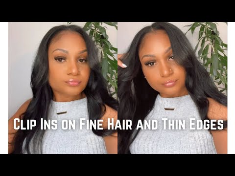 How To Install Clip ins on Fine Hair and Thin Edges |...