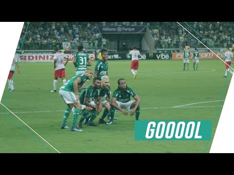 Primeiro gol de Thiago Santos - Palmeiras 2 x 1 Red Bull Brasil - Paulistão 2018