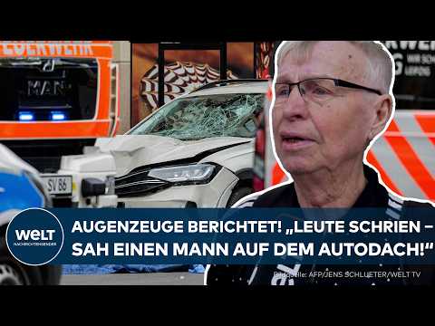 Video Thumbnail: IRRSINNIGE SITUATION: Auto rast durch Fußgängerzone in Leipzig - Täter konnte gestellt werden