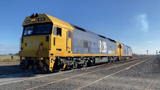 D776V Pacific National light engines BL26 and BL31 departing Gheringhap loop to Melbourne 9-5/2025