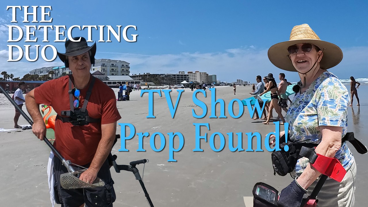 Found a TV Show Prop Metal Detecting New Smyrna Beach Florida | The Detecting Duo
