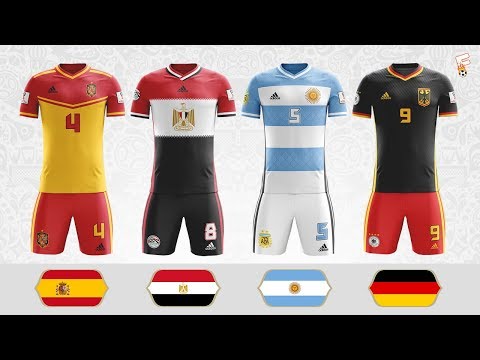 World Cup 2018 Flag Kits ⚽ 32 Stunning World Cup Flag Kit Concepts ⚽ Footchampion Video