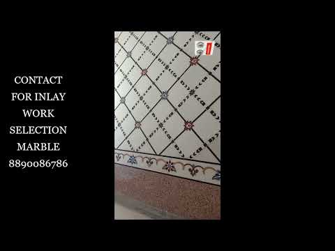 Marble Inlay Floor Medallion