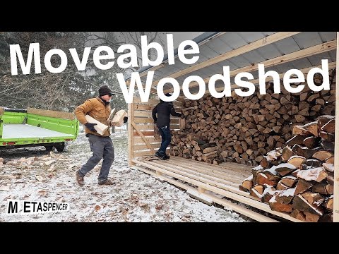 Simplest Woodshed You Can Build? And it's Moveable