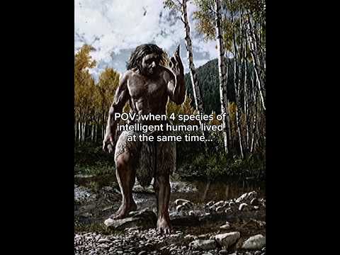When 4 different species of intelligent human lived at the same time #prehistoric #earlyhumans