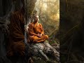 Buddhist Monk in a Mystical Forest