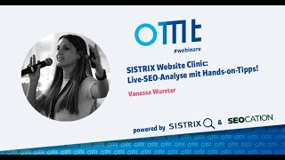 SISTRIX Website Clinic: Live SEO Analyse mit Hands on Tipps! (Vanessa Wurster)