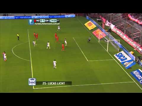 Gol de Licht. Independiente 0 - Gimnasia 1. Fecha 15. Torneo Primera División 2014. FPT.