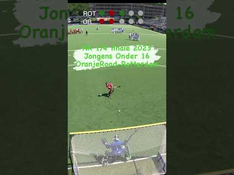JO16-1 Strafbal tijdens shootouts, kwartfinale NK 22-23, OranjeRood-HCR