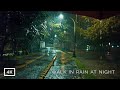 2 Hours of Walking in Heavy Rain at Night | Relaxing ASMR white noise for deep sleep and study
