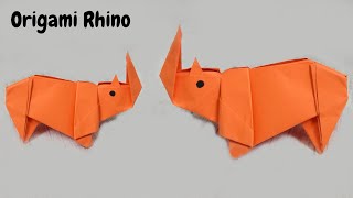 Origami Paper Rhino | How to Make Paper Rhino | DIY Rhino Instructions | Origami Animals