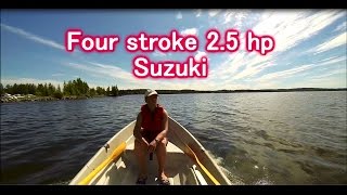 preview picture of video 'Suzuki four stroke 2.5 hp outboard motor With thousands of lakes in the country'