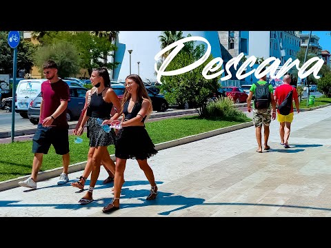 HOT PESCARA. Italy - 4k Walking Tour around the City - Travel Guide. trends, moda #Italy