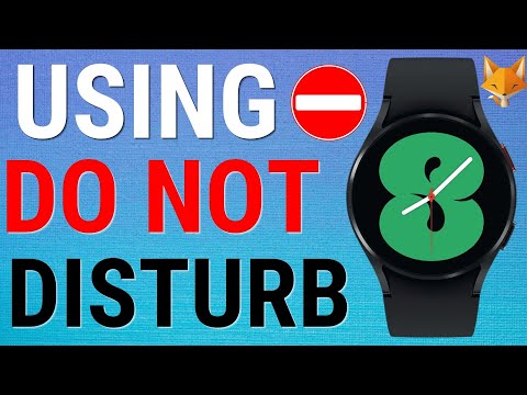 Galaxy Watch: Turn Do Not Disturb On & Off (Galaxy Watch 4/3/Active)