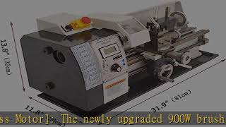 Techtongda 8X16 Metal Lathe Variable Speed Bench Lathe with 900W Brushless Motor Bench Lathe 110V