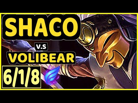 CHASESHACO (SHACO) vs VOLIBEAR - 6/1/8 KDA JUNGLE CHALLENGER GAMEPLAY - NA