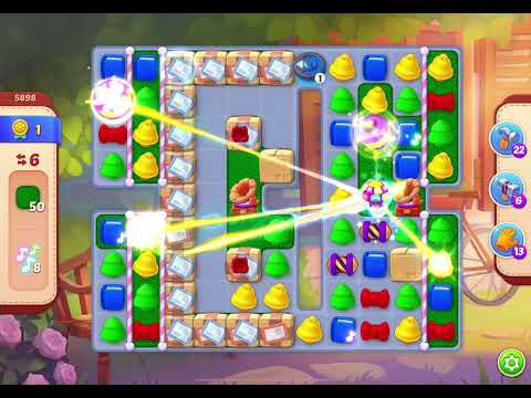 HomeScapes Level 5898 no boosters (14 moves)