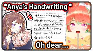 Anya's Handwriting Is So Chaotic That Kiara Has to Decode It by Context【Hololive EN】