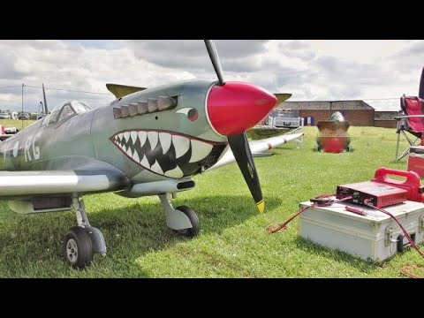 GIANT 1/4 SCALE RC SUPERMARINE SPITFIRE MK 8 "GREY NURSE" - MALCOLM BUCKMINSTER WARBIRDS - 2019