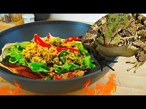 Fried frog recipe - whole frog recipes - Frying frog DIY - How to fry frog - Cooking frog recipe