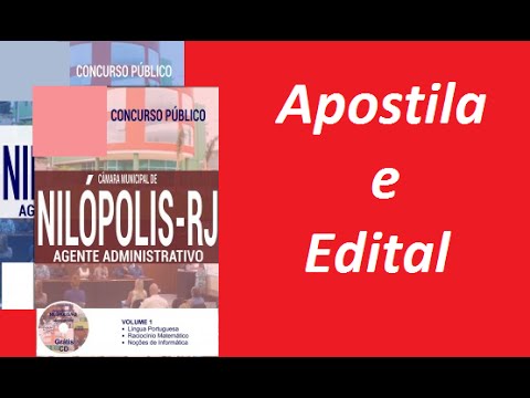 Edital Apostila AGENTE ADMINISTRATIVO Concurso CM Nilópolis  RJ 2016