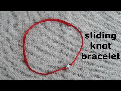 Adjustable Red String Bracelet - Sliding Square Knot - Simple Knot Bracelet