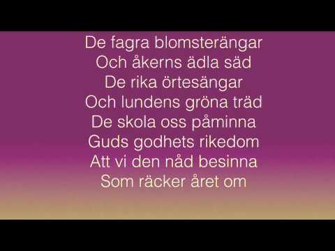 Den blomstertid nu kommer lyrics