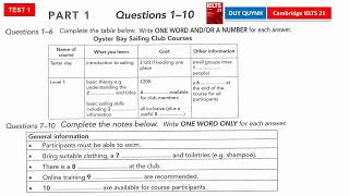 Cambridge IELTS 21 PART 1 TEST 1 #voduyquynh #ielts21part1test1 #ielts21