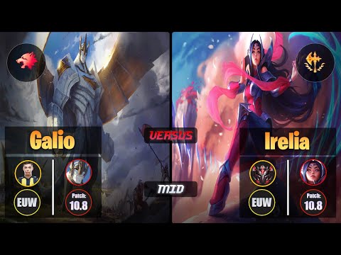 Bolulu GALIO (Mid) [Predator] VS IRELIA - Grandmaster EUW Patch 10.8