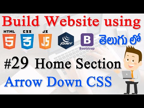 29 How to Build Website using Html CSS JS jQuery Bootstrap Arrow Down CSS