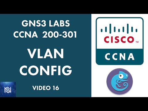 Cisco VLAN Configuration Step By Step - Video 16 GNS3 Labs for CCNA