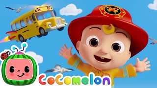 Wheels on the Bus! 🚌🎶Rescue Rocket + School Bus Versions! | CoComelon Nursery Rhymes & Kids Songs