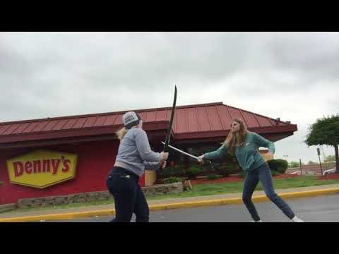 i sword fight my ex gf in a denny's parking lot
