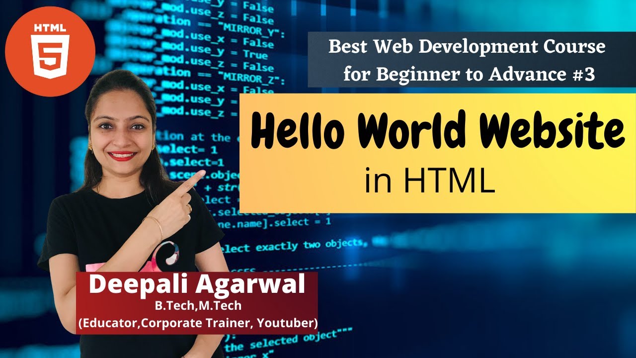 Hello World Program in HTML | Installation of VS Code | HTML Tutorial | Web Development Course  #3