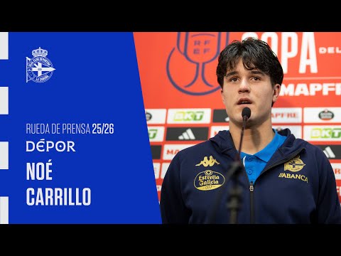 Zona mixta de Noé Carrillo tras el RC Deportivo 1 - 0 RCD Mallorca y el pase a octavos