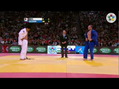 Judo Grand Slam Paris 2013: -90kg  KATO, Hirotaka (JPN) - SULEMIN, Grigorii (RUS)