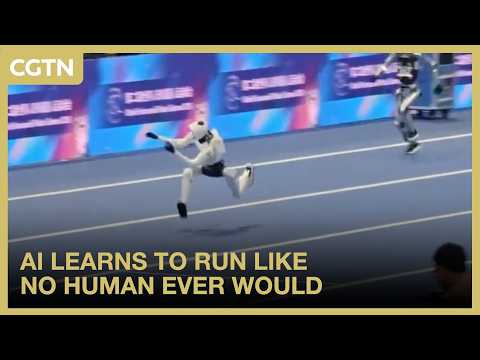 Watch AI learn to run like no human ever would | Tiangong Omni's 400m race #coolchina