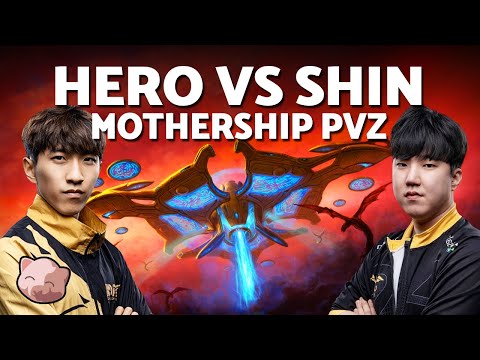 HERO'S Mental Mothership Builds vs SHIN | KSL 83 Semi Finals - StarCraft 2