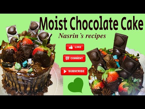 Moist chocolate cake recipe with cheese butter cream | chocolate cake |nasrin’srecipes | cake lovers