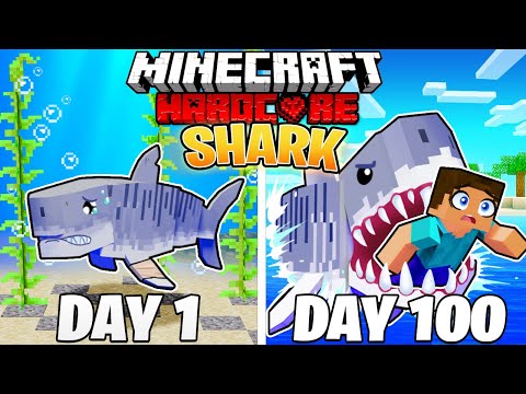 Bronzo - I Survived 100 DAYS as a SHARK in HARDCORE Minecraft!